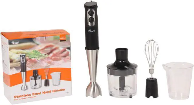 Alt view image 8 of 8 - Rosewill RHHB-11001 White and black Stainless Steel Hand Blender