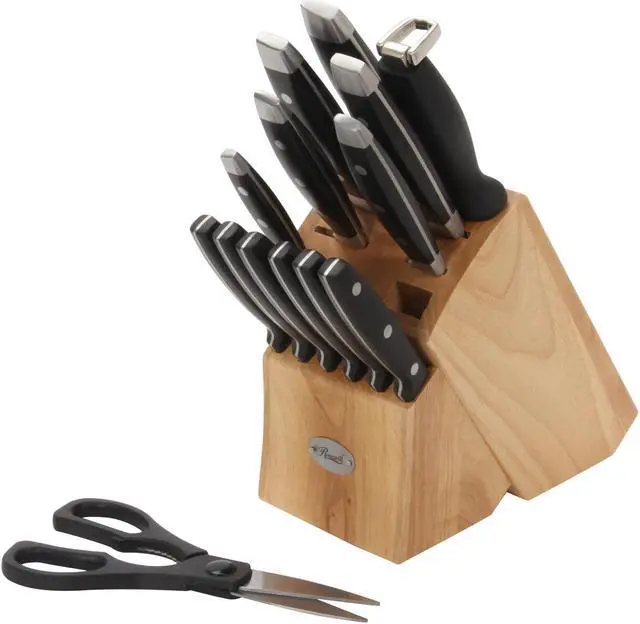 Main image of Rosewill RHKN-12001 15-Piece Stainless Steel Knife Cutlery Block Set