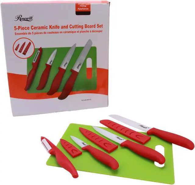 Alt view image 5 of 5 - Rosewill R-CeR-KN-03 5-Piece Ceramic Knife and Cutting Board Set