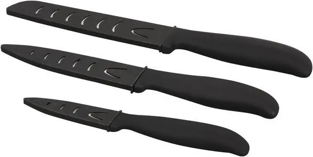 Alt view image 4 of 5 - Rosewill RHKN-13002 5-Piece Ceramic Knife and Cutting Board Set - Black Handle