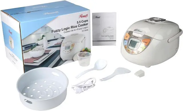 Alt view image 8 of 7 - Rosewill RHRC-13001 - Fuzzy Logic Rice Cooker - 5.5 Cups Uncooked / 11 Cups Cooked
