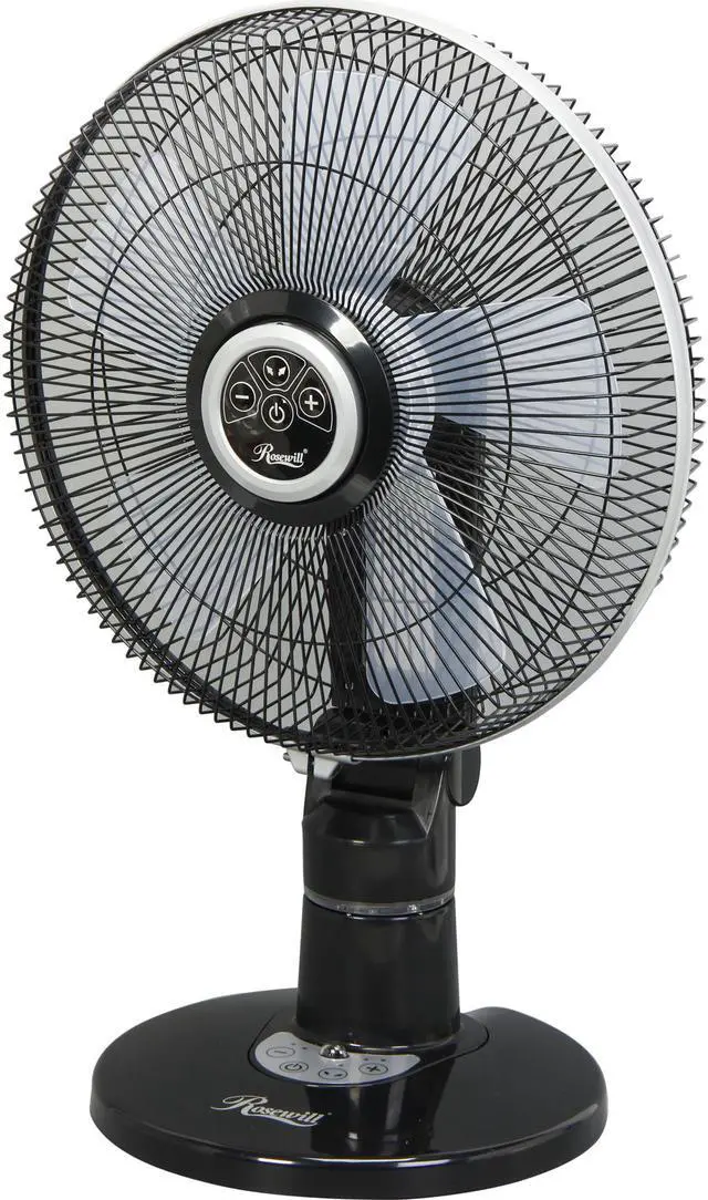 Main image of Rosewill RHFN-14002 – Quiet, 4-Speed 12-Inch Oscillating Table Fan with Remote Control – Black