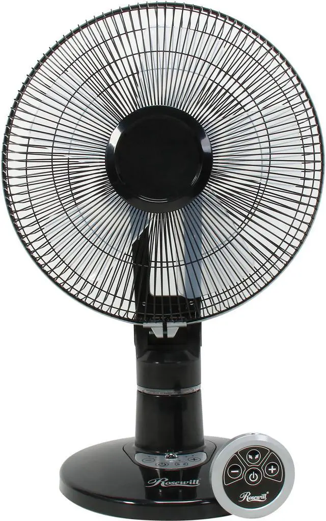 Alt view image 2 of 8 - Rosewill RHFN-14002 – Quiet, 4-Speed 12-Inch Oscillating Table Fan with Remote Control – Black