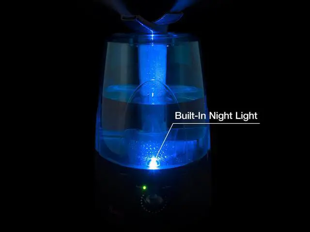 Alt view image 6 of 6 - Rosewill RHHD-14002 - Ultrasonic Humidifier - Dual Cool Mist, 1.3 Gallon (5L) Tank Capacity, Auto Shut-Off with LED Night Light - Black