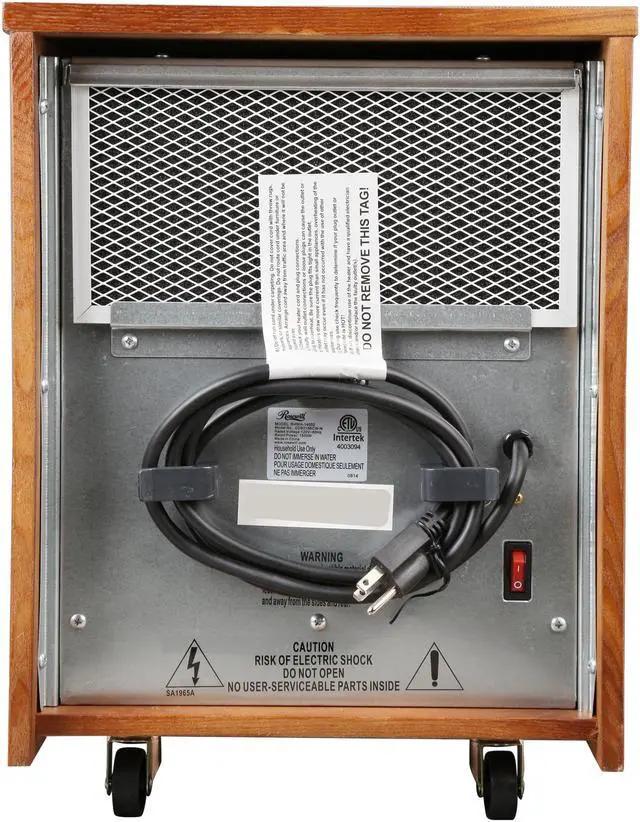 Alt view image 4 of 6 - Rosewill RHWH-14002 - 1500-Watt Room Heater in a Stylish Wooden Cabinet with 6 Infrared Tubes and Remote – Oak
