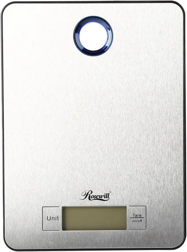 Alt view image 3 of 7 - Rosewill Electronic High Precision "Strain Gauge" Sensor Kitchen Scale, Silver