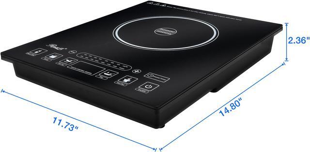 Alt view image 6 of 11 - Rosewill 1800W Portal Induction Cooktop Burner | Large Digital Screen Display | 1800 Watt | 5 Pre-Programmed Cooktop Settings | Stainless Steel Pot Included | 10" 3.5 QT - RHAI-15001