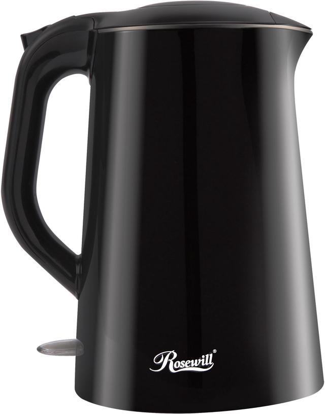 Electric Kettle, 1500W Double Wall Stainless Steel Electric Tea Kettle,  1.5L Fas