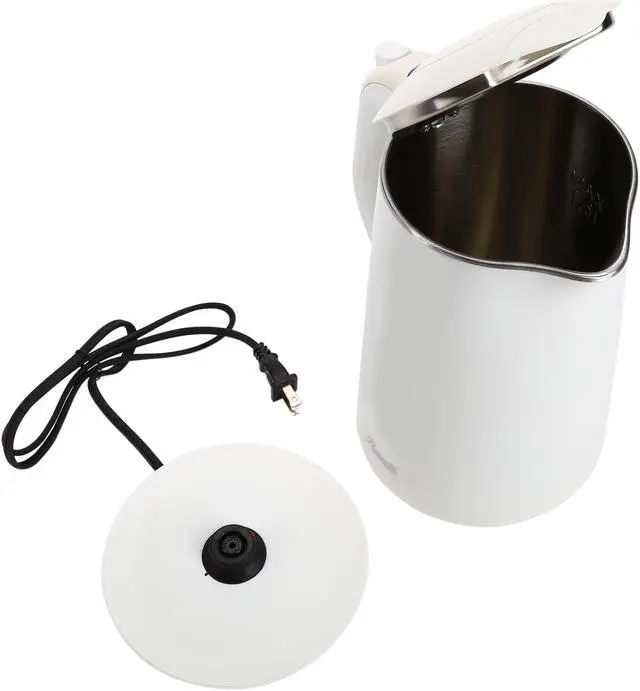 Alt view image 6 of 7 - Rosewill RHKT-15001 1500-Watt 1.5L Double Wall Insulated Stainless Steel Pot Tea Water Electric Kettle, White