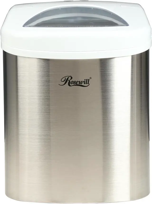 Alt view image 2 of 8 - Rosewill RHIM-15001 26.50 lbs. Portable Ice Maker - Stainless Steel