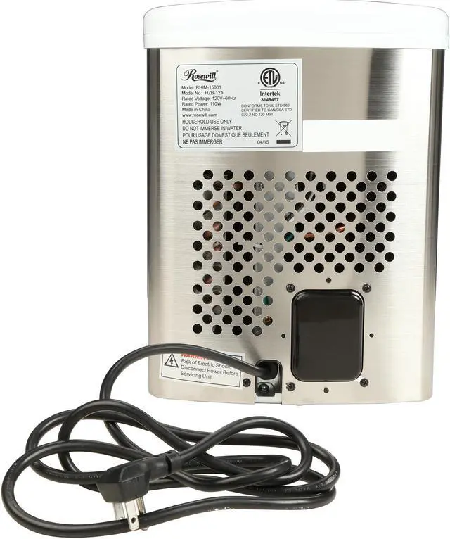 Alt view image 4 of 8 - Rosewill RHIM-15001 26.50 lbs. Portable Ice Maker - Stainless Steel