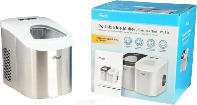 Alt view image 8 of 8 - Rosewill RHIM-15001 26.50 lbs. Portable Ice Maker - Stainless Steel