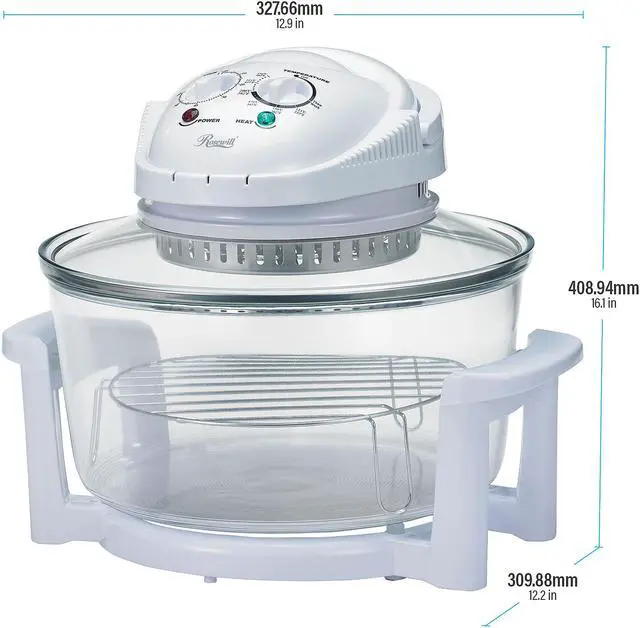 Alt view image 7 of 8 - Rosewill Infrared Halogen Convection Oven, 18-Qt, Bake, Broil, Steam, Roast and Grill, 257 to 482 Fahrenheit Temperature Range, 60-Minute Timer, Extender Ring - (R-HCO-15001)
