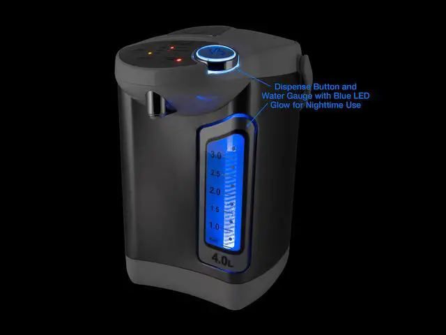 Alt view image 7 of 8 - Rosewill Electric Hot Water Boiler and Warmer, 4.0 Liter Hot Water Dispenser, Stainless Steel | Great for Coffee, Tea, Soup, or Hot Cereal | White, R-HAP-15002