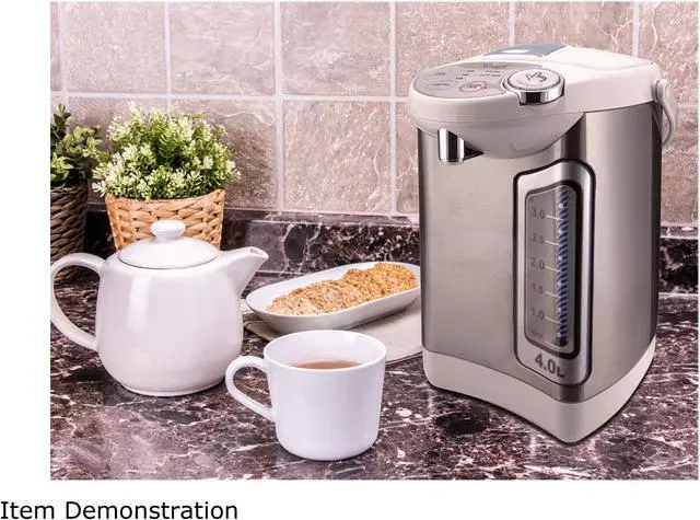 Alt view image 8 of 8 - Rosewill Electric Hot Water Boiler and Warmer, 4.0 Liter Hot Water Dispenser, Stainless Steel | Great for Coffee, Tea, Soup, or Hot Cereal | White, R-HAP-15002