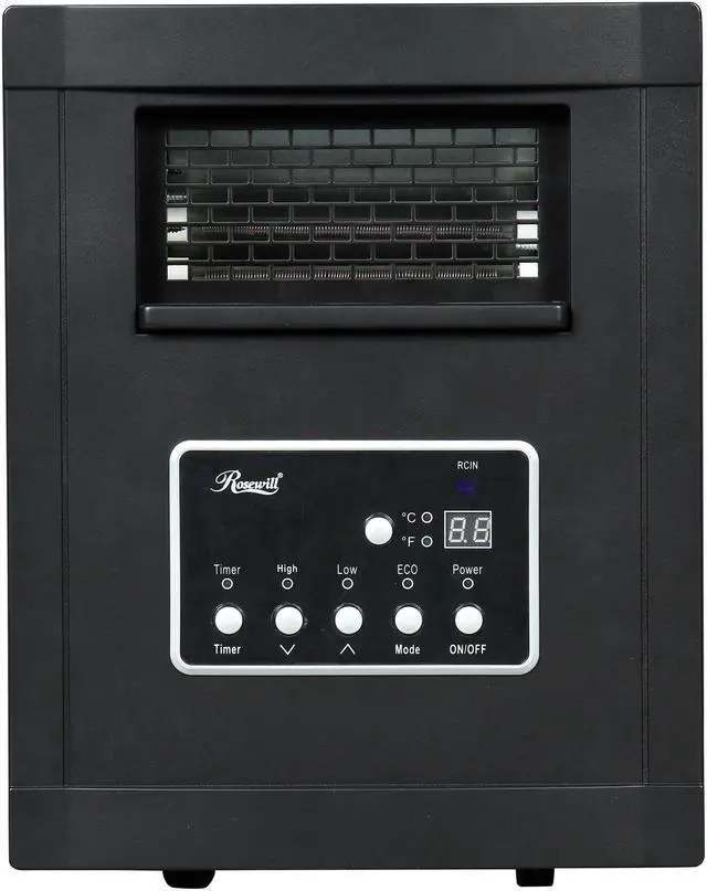 Alt view image 2 of 5 - Rosewill RHCH-15001 1500-Watt Infrared Cabinet Large Room Heater with Remote Control