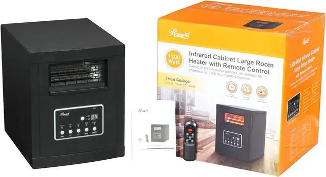 Alt view image 5 of 5 - Rosewill RHCH-15001 1500-Watt Infrared Cabinet Large Room Heater with Remote Control