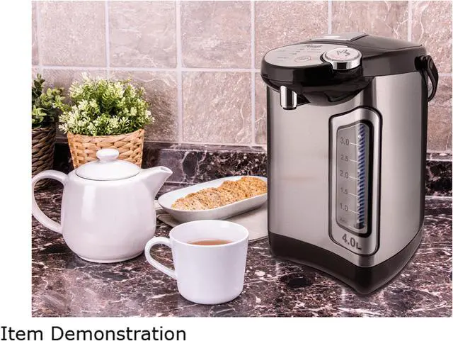 Alt view image 8 of 8 - Rosewill RHAP-16002 Electric Hot Water Boiler and Warmer, 4.0 Liter Hot Water Dispenser, Stainless Steel | Great for Coffee, Tea, Soup, or Hot Cereal | White