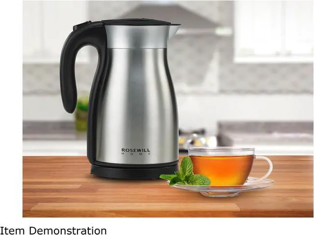 Alt view image 7 of 8 - Rosewill Electric Kettle, Double Wall Vacuum Insulated, Keep Cool or Hot Up to 6 Hours, 1.7 L Stainless Steel Thermal Pot, Fast Rapid Boiling | RHKT-17001