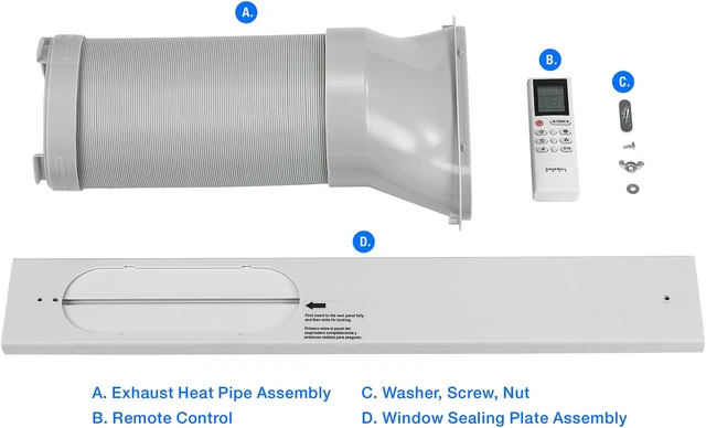 Alt view image 9 of 9 - Rosewill Portable Air Conditioner Fan & Dehumidifier, 3-in-1 Cool/Fan/Dry, 12000 BTU Quiet Energy Saving AC Unit - RHPA-18002