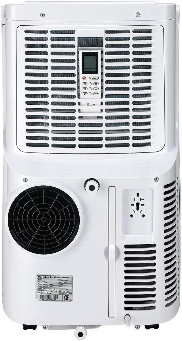 Alt view image 11 of 10 - Rosewill Portable Air Conditioner 12,000 BTU, 4-in-1: AC, Fan, Dehumidifier & Heater, Remote Control, Self-Evaporation, Up to 300 Sq.Ft., White - (RHPA-18003)