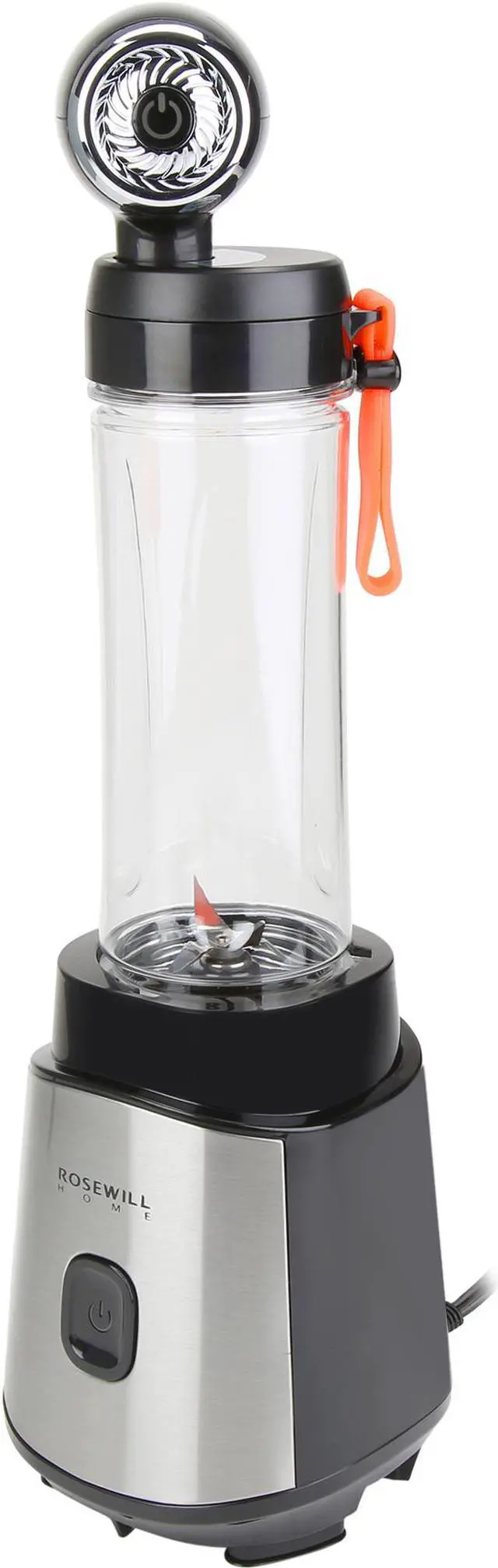 Alt view image 8 of 16 - Rosewill Single Server Blender with Vacuum Bottle, Portable Personal Size Juicer Smoothie Blender | 300 Watt Motor | 20 oz BPA-Free Dishwasher Safe Tritan Stainless Steel Blades - RHBL-18001