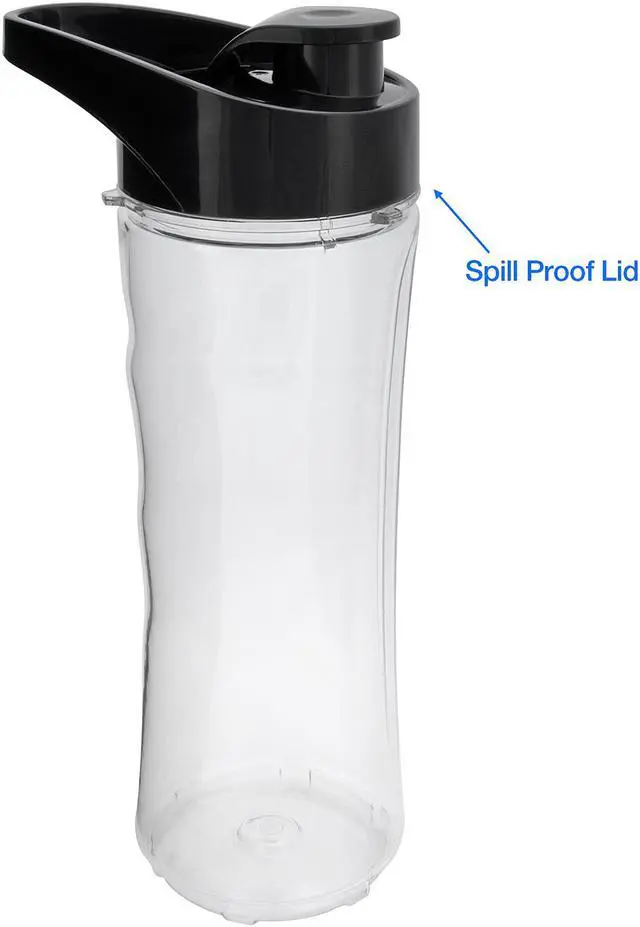 Alt view image 5 of 14 - Rosewill Single Serve Personal Blender for Smoothies, Juices & Shakes, Includes Two 20 oz. BPA-Free Travel Bottles, 300W, Black - (RHBL-18002)