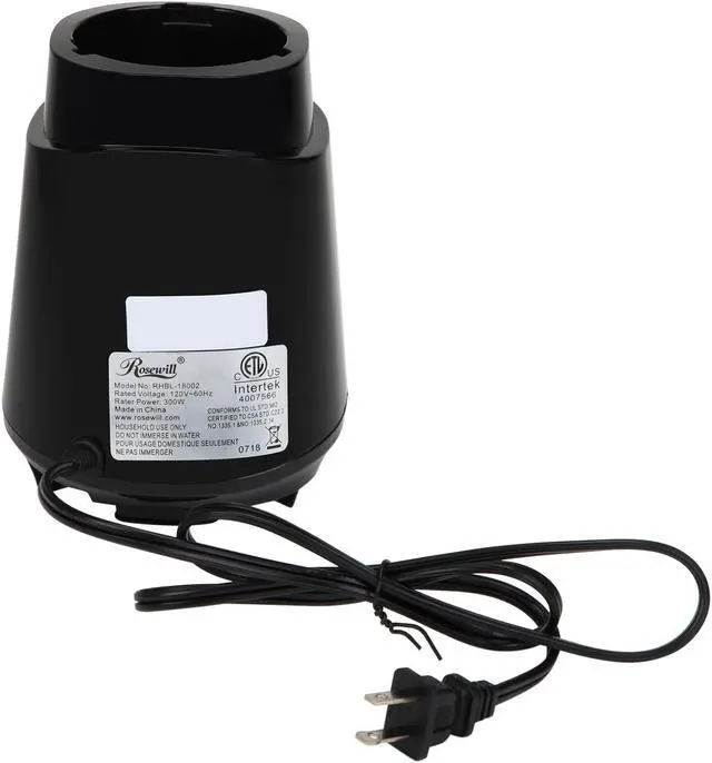 Alt view image 11 of 14 - Rosewill Single Serve Personal Blender for Smoothies, Juices & Shakes, Includes Two 20 oz. BPA-Free Travel Bottles, 300W, Black - (RHBL-18002)