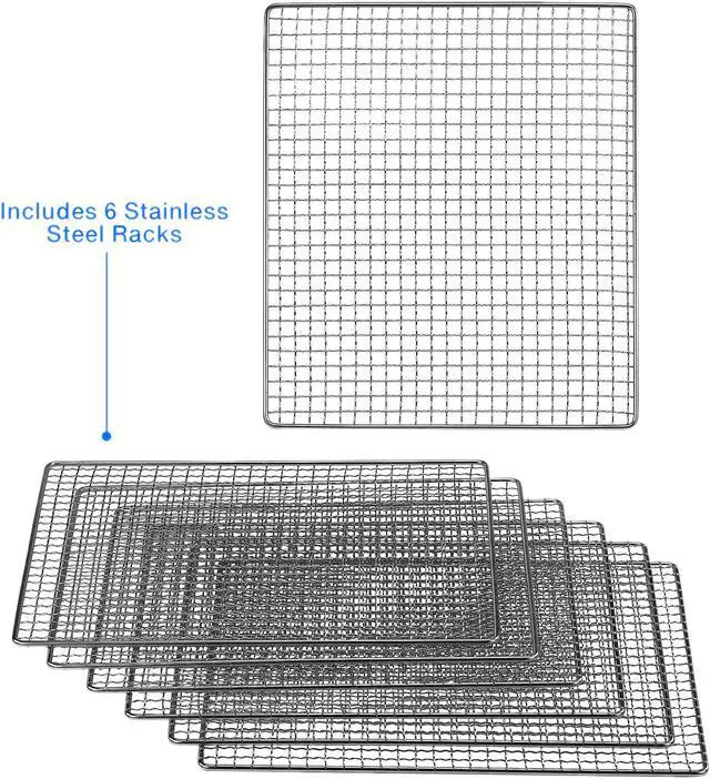 Alt view image 6 of 7 - Rosewill Food Dehydrator Machine, 6-Tray Dehydrating Racks, Electric Dehydrator 2 Speeds Settings and Dual Fans for Fast Drying Fruit, Meat, Jerky - RHFD-18001