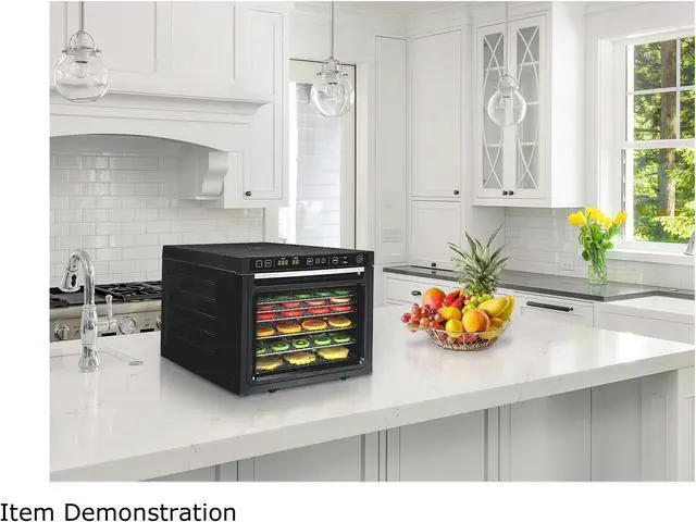 Alt view image 7 of 7 - Rosewill Food Dehydrator Machine, 6-Tray Dehydrating Racks, Electric Dehydrator 2 Speeds Settings and Dual Fans for Fast Drying Fruit, Meat, Jerky - RHFD-18001