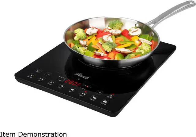 Alt view image 2 of 7 - Rosewill RHAI-19002 Portable Induction Cooktop Countertop Burner, 1500W Electric Induction Cooker with 15 Temperature Settings, 15 Power Levels, 8 Preset Modes