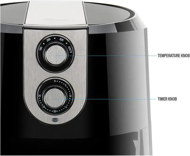 Alt view image 4 of 8 - Rosewill 5.8-Qt XL Air Fryer, Healthy Cooking, Oil-Less, 1800W, 180 to 400 Temperature Range, 30-Minute Timer, Dishwasher Safe - (RHAF-16003V3)