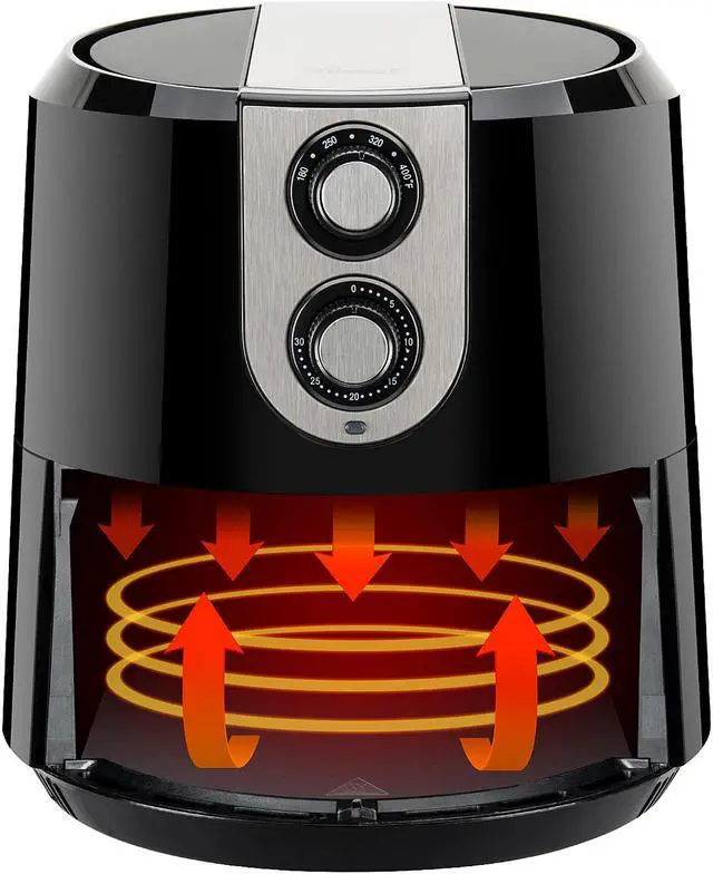 Alt view image 5 of 8 - Rosewill 5.8-Qt XL Air Fryer, Healthy Cooking, Oil-Less, 1800W, 180 to 400 Temperature Range, 30-Minute Timer, Dishwasher Safe - (RHAF-16003V3)
