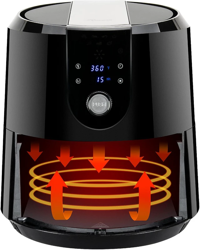 Alt view image 6 of 8 - Rosewill RHAF-19001 XL Air Fryer 5.8-Quart (5.5-Liter) Extra Large Capacity with Temperature/Timer Settings and 7 Cooking Presets, 1800W Oil-Less Low-Fat Air Frying