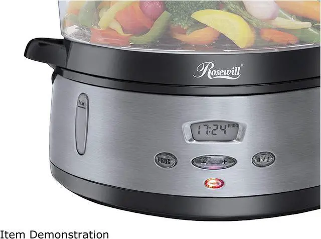 Alt view image 6 of 7 - Rosewill 3 Tier Digital Food Steamer with BPA-Free Stackable Baskets, 90-Minute Timer with Quick Heating Function, 9.5-Qt, 800W - RHST-20001