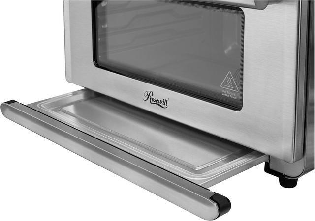 Alt view image 6 of 7 - Rosewill Air Fryer Convection Toaster Oven, 26.4 Qt, 10 Cooking Presets, Built-In Timer, Digital Display, Includes 4 Trays and Recipe Book, Stainless Steel - (RHTO-20001)