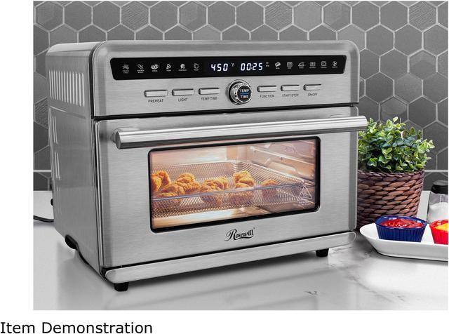 Alt view image 9 of 7 - Rosewill Air Fryer Convection Toaster Oven, 26.4 Qt, 10 Cooking Presets, Built-In Timer, Digital Display, Includes 4 Trays and Recipe Book, Stainless Steel - (RHTO-20001)