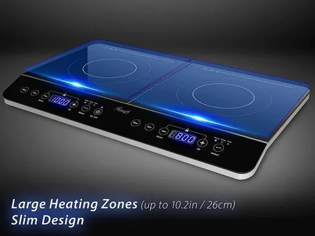 Alt view image 5 of 7 - Rosewill Dual Induction Cooktop Burner, 1800W Double Electric Stove Tops, Digital Touch Sensor Panels for Independent Settings, Timer, Auto Shut-Off, Child Safety Lock, Energy & Time Saving - (RHDI-21001)