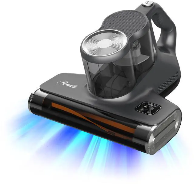 Rosewill Mattress Vacuum Cleaner: Anti-allergen Bed Vacuum Cleaner with UV-C Light & High Heating Tech, 450W 16Kpa Strong Suction, Deep Cleaning Handheld Vacuums for Sofa/Bed/Pet Hair - Corded - Grey