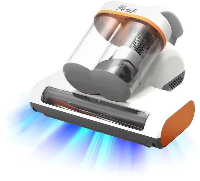 Rosewill Mattress Vacuum Cleaner: Anti-allergen Bed Vacuum Cleaner with UV-C Light & High Heating Tech, 350W 13Kpa Strong Suction, Deep Cleaning Handheld Vacuums for Sofa/Bed/Pet Hair - Corded - OW