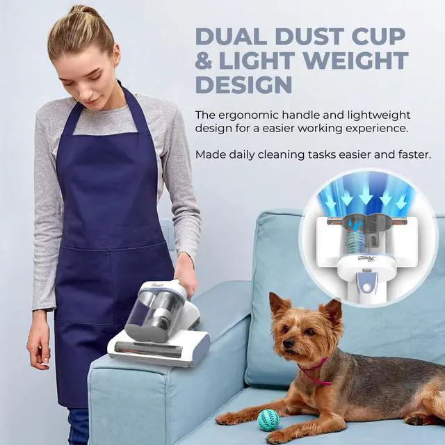 Alt view image 6 of 6 - Rosewill Mattress Vacuum Cleaner: Anti-allergen Bed Vacuum Cleaner with UV-C Light & High Heating Tech, 350W 13Kpa Strong Suction, Deep Cleaning Handheld Vacuums for Sofa/Bed/Pet Hair - Corded - SB