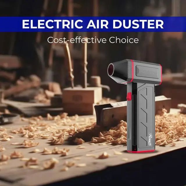 Alt view image 6 of 9 - Rosewill Electric Air Duster - 120,000 RPM Super Power Cordless Compressed Air Duster, 3-Gear Adjustable Mini Blower with Fast Charging, Dust Blower for Computer, Keyboard, Pet, House, Outdoor and Car