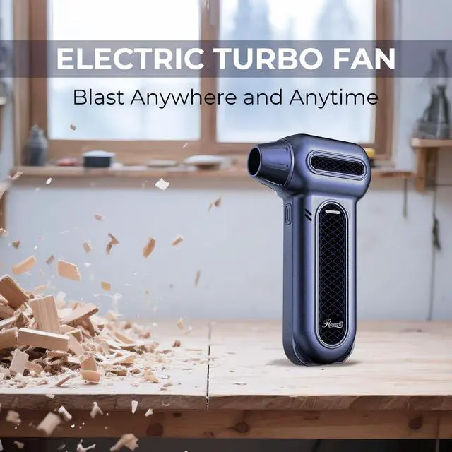 Alt view image 2 of 11 - Rosewill Electric Air Duster - 130,000 RPM Super Power Cordless Compressed with Turbo Mode, 4-Gear Adjustable Mini Blower with Fast Charging, Inflation and Suction, Dust Blower for Computer, Keyboard