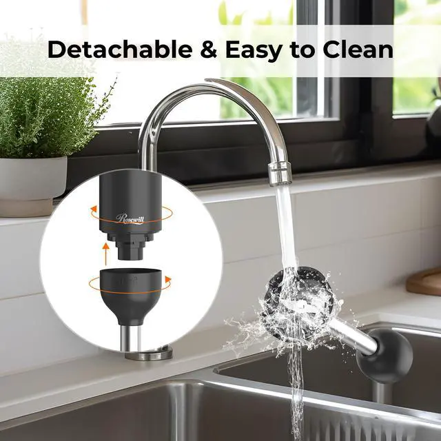 Alt view image 7 of 7 - Rosewill 6-in-1 Multi-Speed Cordless Rechargeable Immersion Hand Blender,  Heavy Duty Motor - Stick Blender, Beaker, Whisk, Chopper, Dual Beater, Milk Frother - For Smoothies, Baby Food, Soup - Black