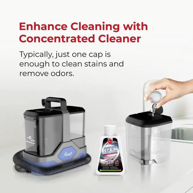 Alt view image 8 of 8 - Rosewill Multi-Purpose Portable Carpet and Upholstery Cleaner with 74.4 oz Large Water Tank, Self Cleaning, Powerful Suction 17 KPa Spot Cleaner, 600W Motor, 4 Tools for Pets, Car, Couch and Stairs