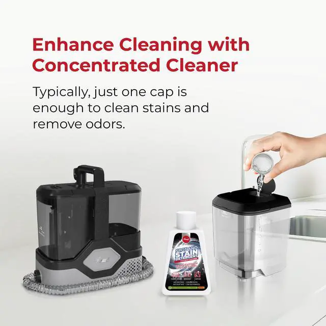 Alt view image 9 of 9 - Rosewill Multi-Purpose Portable Carpet and Upholstery Cleaner, Powerful Suction 17 kpa Spot Cleaner, Car and Auto Detailer, Stain/Spot Remover; Versatile Use: Carpet, Sofa, Pet Hair Use - Black & Gray