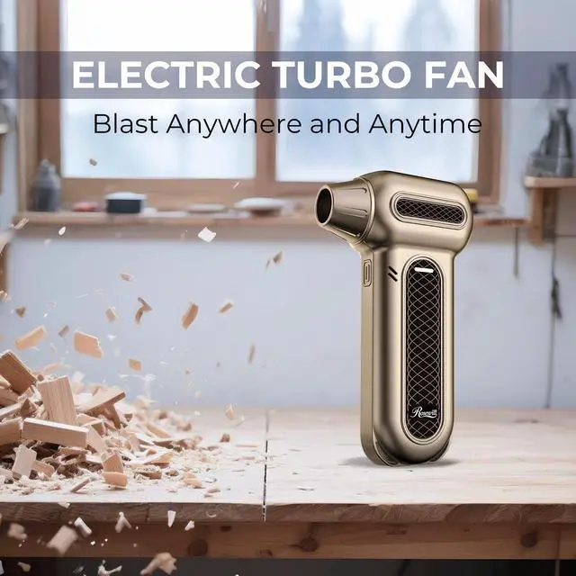 Alt view image 2 of 9 - Rosewill Electric Air Duster - 130,000 RPM Super Power Cordless Compressed with Turbo Mode, 4-Gear Adjustable Mini Blower with Fast Charging, Inflation and Suction, Dust Blower for Computer, Keyboard