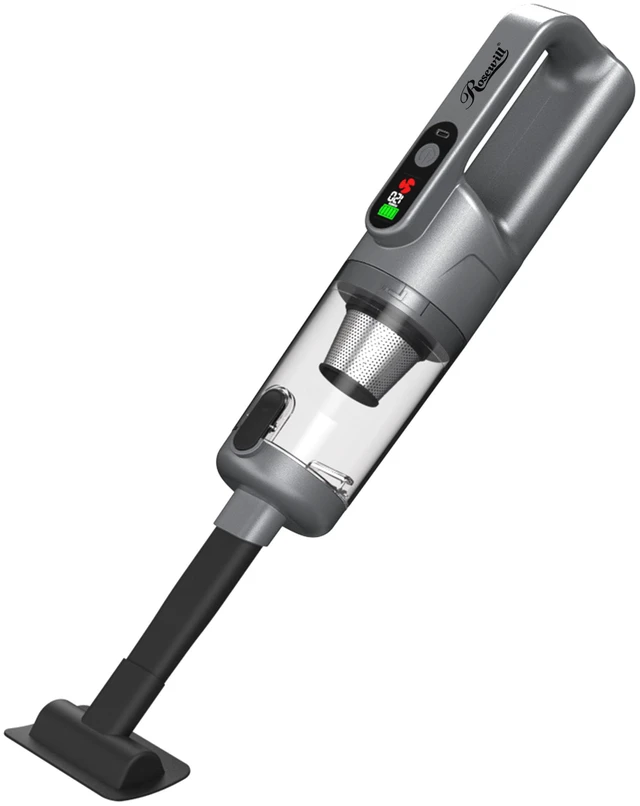 Alt view image 2 of 2 - Rosewill 4-in-1 Cordless Car Vacuum, Rechargeable Handheld Vacuum Cleaner with LCD Display, 20KPa Suction Power with LED Light, 3-Gear Adjustable Blower, Inflator & Air Duster for Small Jobs, Car, Home, Office, and Out Door - Matte Silver