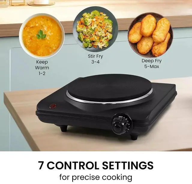 Alt view image 2 of 4 - Elite Cuisine ESB531 Single Cast Electric Burner Hot Plate