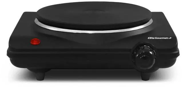 Alt view image 4 of 4 - Elite Cuisine ESB531 Single Cast Electric Burner Hot Plate